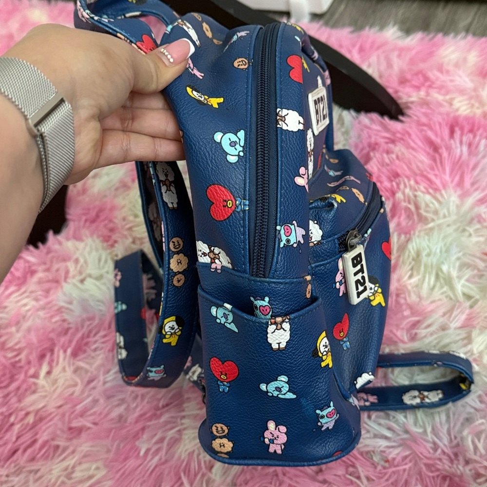Bt21 Blue Patterned Women's Backpack - image 8